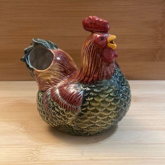 Vintage Sakura by Oneida Rooster Chicken Hen Creamer Farmhouse Country Kitchen - Picture 1 of 12